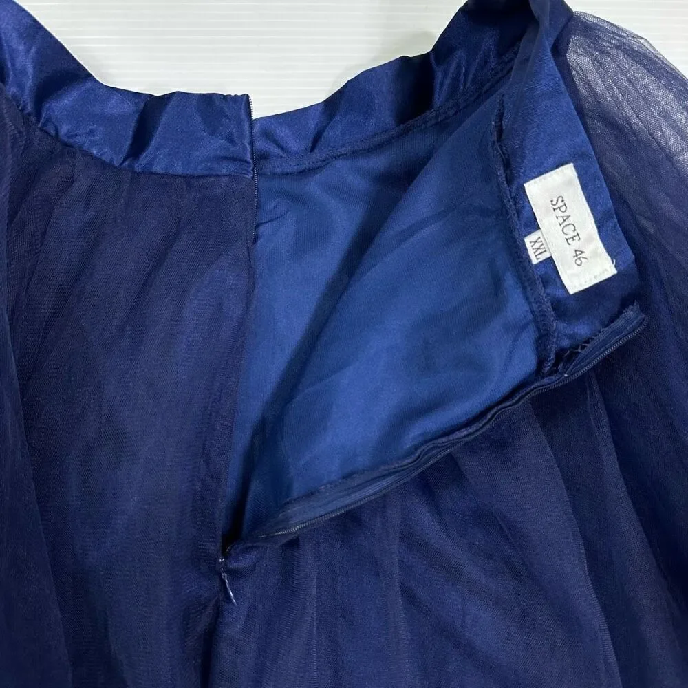 Space 46 Wendy Tulle Skirt XXL fits like M Navy Fairy Ballet Punk Whimsy Party